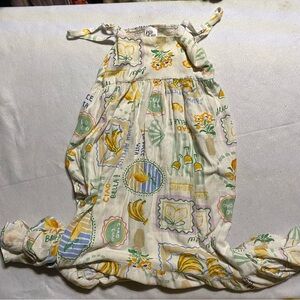 Paper Heart Anthropologie La Dolce Vita linen blend Maxi Dress Fruit Print XL